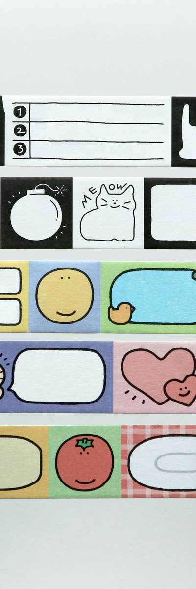 ドゥードゥル粘着ロールメモ帳