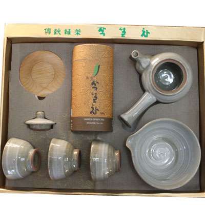 特選緑茶100g 貴屑3人茶器セット