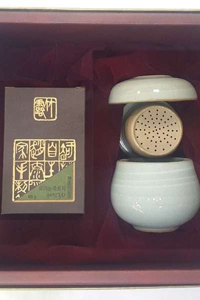 オーガニック細作緑茶 40g 一人用茶器 ギフトセット