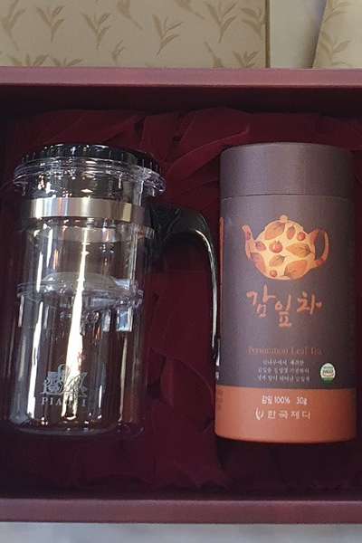 名人が作った柿の葉茶ギフトセット 台湾簡易茶器 白日杯 お正月 お盆 holidays ギフト