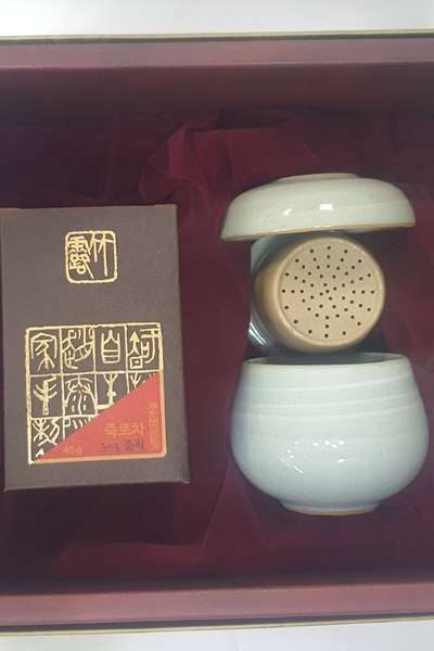 オーガニック中作緑茶40g 一人用茶器ギフトセット
