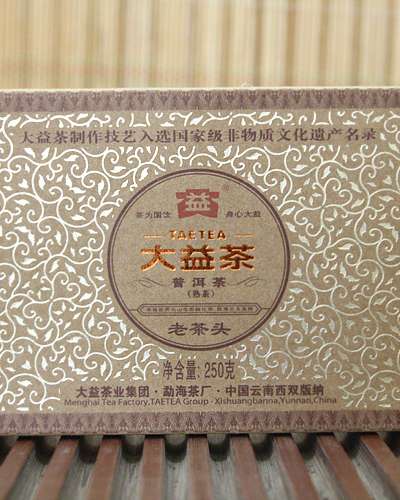 プーアール茶 大益茶 老茶頭(201)250g - 2012年熟茶