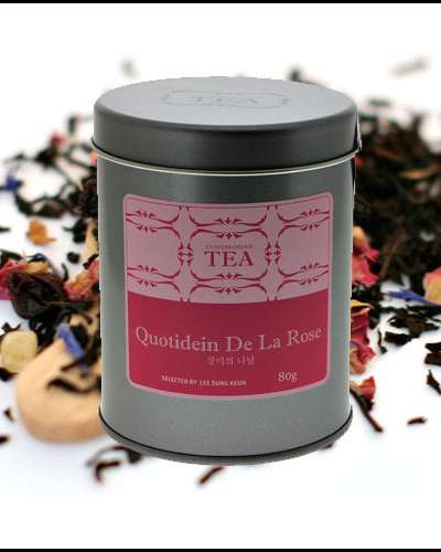 ドイツ ブレンド 紅茶 Quotidien de Rose (クォティディアン ド ローズ-バラの日々) 80g キャディ