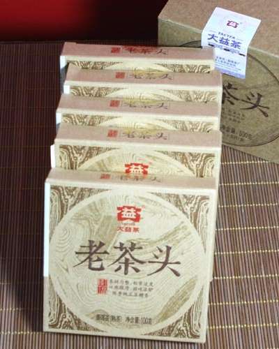大益 プーアル茶 老茶頭(1401)-熟茶 100g 1個