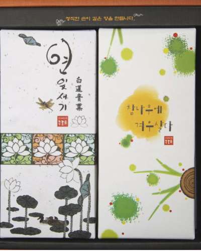 竹露茶2種ギフトセット-ヤドリギ茶+蓮葉茶