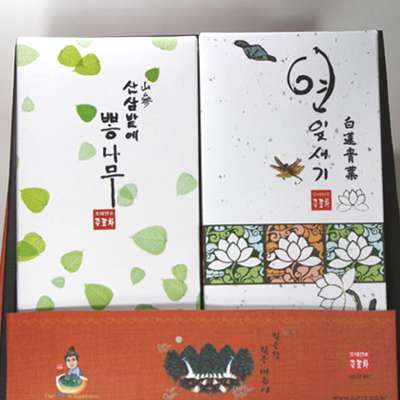 竹露茶2種ギフトセット4号-桑の葉茶+蓮の葉茶