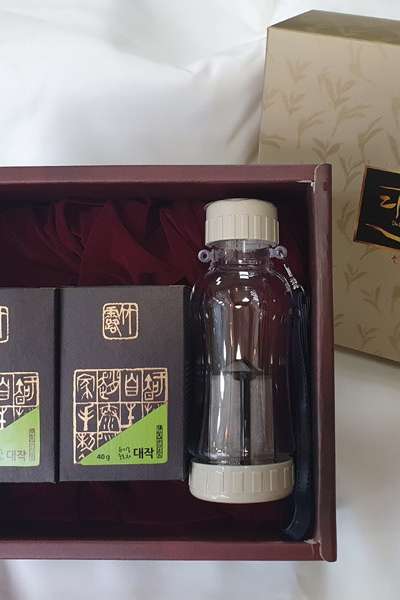 ジョテヨンレザーロチャ大作緑茶携帯茶器セット