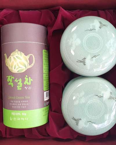 夫婦茶器 正善緑茶セット-青磁茶器 特号