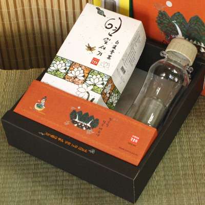 竹露茶2種ギフトセット3-1号-蓮の葉茶+携帯用茶具