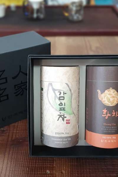 茶ギフトセット(柿の葉茶+黄茶) 旧正月 お礼ギフト推奨