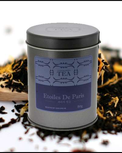 ドイツ ブレンディング紅茶 Etoiles de Paris（エトワール・ド・パリ - パリの星々）80g 缶