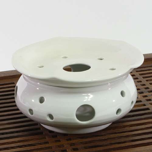 White Porcelain Lotus Leaf Warmer (Large)