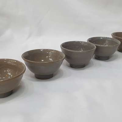 Mungyeong Wood-Fired Kiln Tea Cups Set of 5 with Optional Teapot