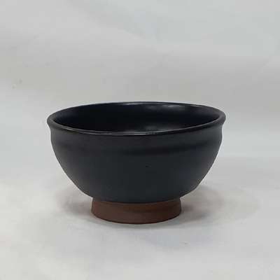 Goryeo Temmoku Kiln Black Glaze Tea-Sharing Cup No. 1 Temmoku Embracing Cup Small Tea Bowl by Lee Gu-won