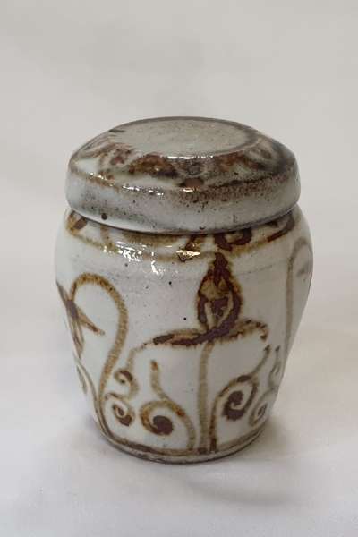 茶壺 粉青磁 鉄化文 茶筒