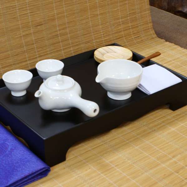Educational Tea Ceremony Set for Kindergarten and Elementary School - White Porcelain 2-Person Tea Set with Table
