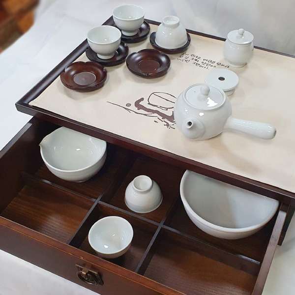 Tea Ceremony and Tea Table Set 2015/Teacher Classroom Recommended Tea Ceremony Class Kit Set 5-Person Full Tea Set with Scholar's Tea Table