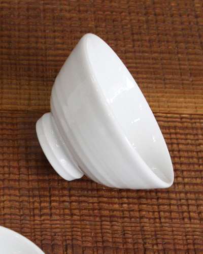 高級白磁分け杯 2号 茶杯直径9.2cm
