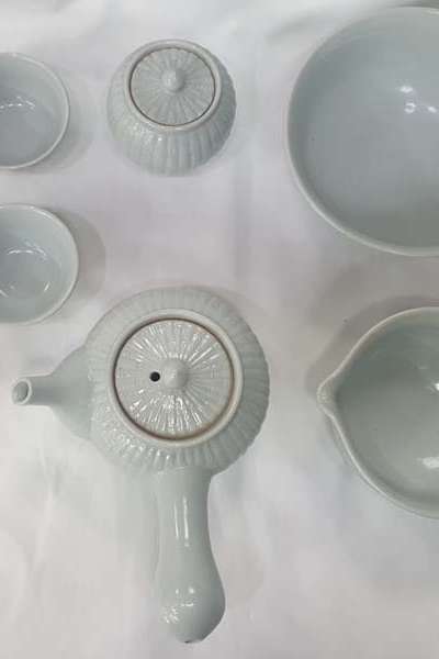 [ハンドヨ]竹紋 5人用フル茶器セット-大韓民国名匠14号 ソ・グァンス作品