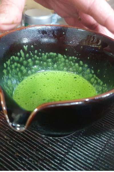 抹茶注ぎ口茶碗 黒釉(天目)格不 熟烏 抹茶道具