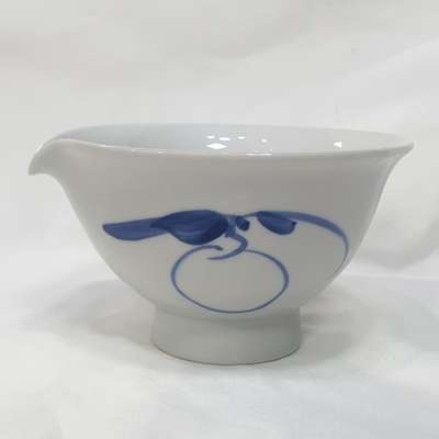 Blue and White Porcelain Brewing Vessel by Kim Seon-sik Misan - Matcha Whisk Bowl Tea Ceremony Ware