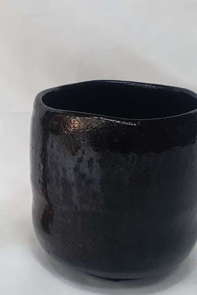 日本 黒楽 茶碗 黒釉 抹茶茶道用 高級茶碗
