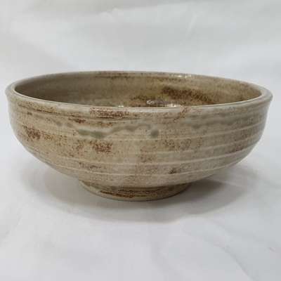 Flat Matcha Tea Bowl [Master Potter Banggok Seo Dong-gyu] Wood-Fired Kiln Green-Glazed Tea Bowl – Deep Breath of Elm Wood Ash