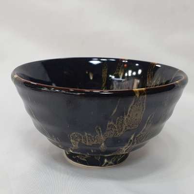 Black Glazed Tea Bowl by Living National Treasure Harim Lee Chun-gyu Masterworks