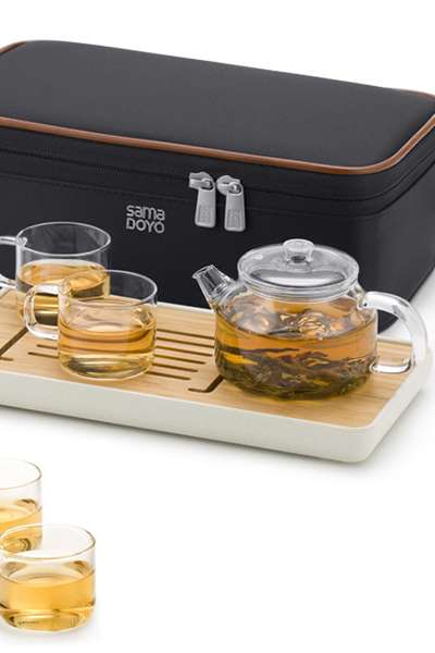 サマ トラベル用 茶器セット キャンピング用 携帯式 茶道具セット 4人用