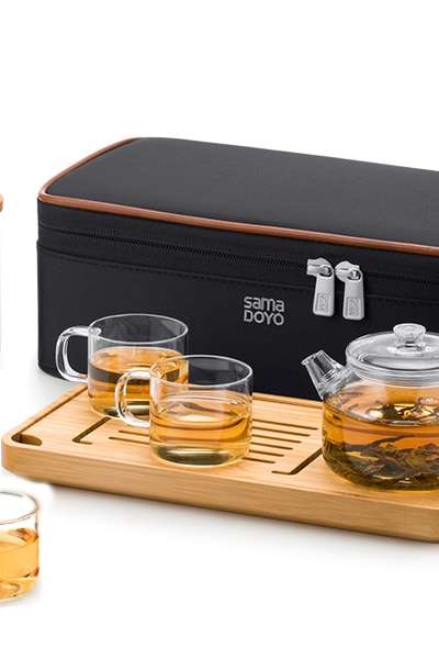 サマ 旅行用茶器セット キャンピング携帯用茶道具セット 3人用 1号