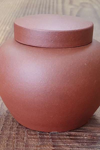 紫砂茶缶(両口)小 2104-2号 茶壷 茶保管缶 紫砂 蓋付き容器