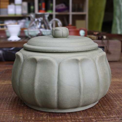 Yixing Clay Tea Canister (Double Lid) No. 6