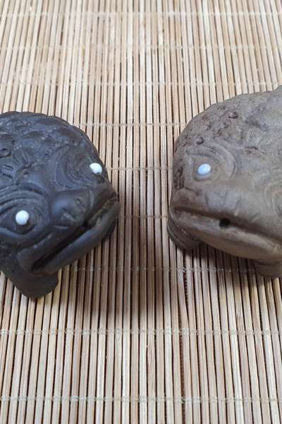 紫砂茶雕（茶虫）と三脚ヒキガエル 1ペア プーアール茶茶器 茶具 茶盤 装飾品 茶友