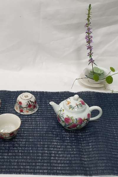 台湾三希 テーブルマット&テーブルランナー – 茶道・ホームカフェインテリアマット(90×30cm)