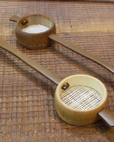 竹製麻製茶漉し 1号 1個/竹製取手/茶道具