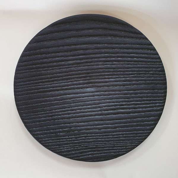 Hosseung Round Natural Wood Tray Stand