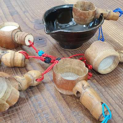 Bamboo Flower Strainer - 1pc / Bamboo Tea Strainer / Insert-Type Infuser