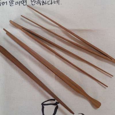 Premium Handmade Bamboo Flower Tea Cup Tongs - 1 Piece