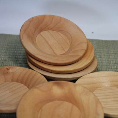 Natural Wood Tea Cup Coaster 10cm (Large) - 1 piece