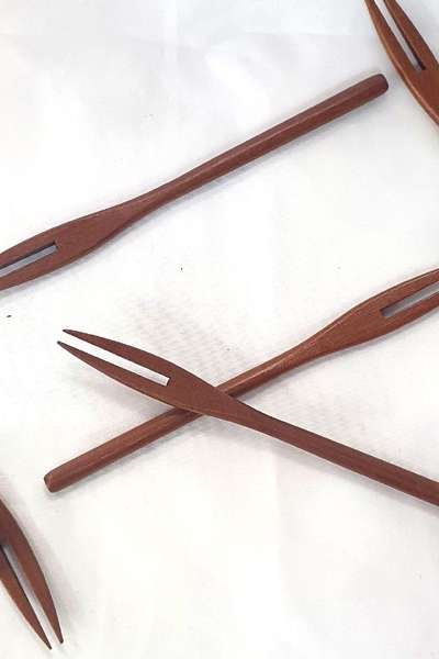 木製フォーク 15cm 1個 タルト用フォーク カフェ デザート用