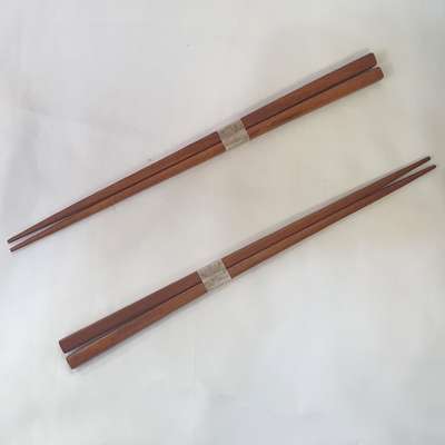 Lacquered Jujube Wood Chopsticks (Short) 1 Set for Adults