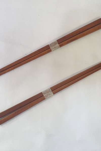 漆塗りナツメ材箸(短め) 1セット 大人用