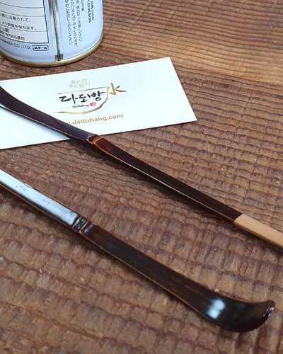 高級漆塗り抹茶篩 3号/抹茶スプーン