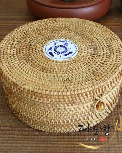 高級ハンドメイド白茶保管容器(中)−登芸茶筒 茶ケース/大益茶 正規代理店 茶道方