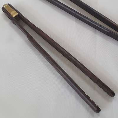 Premium Handcrafted Ebony Wood Tea Cup Tongs - Single Piece Natural Wood Tea Ceremony Tool