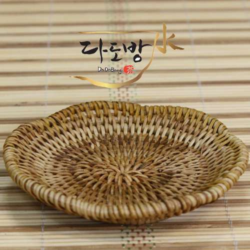 Handmade Bamboo Tea Cup Coaster Flower Petal Shape