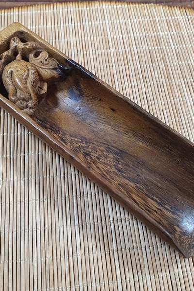 プレミアム台湾ザクロ彫刻茶匙セット1号/茶則/茶荷 限定販売