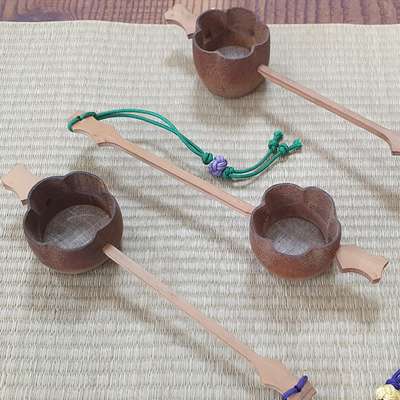 Domestic Hairpin-Type Strainer 1pc with Bamboo Handle