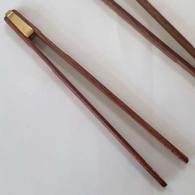 Premium Handmade Wooden Tea Cup Tongs - 1 Piece Natural Wood Gongfu Tea Tool