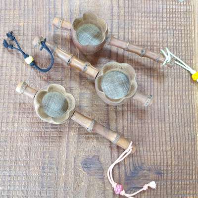 Domestic Fine Bamboo Root Tea Strainer 1pc/Bamboo Handle/Tea Tool